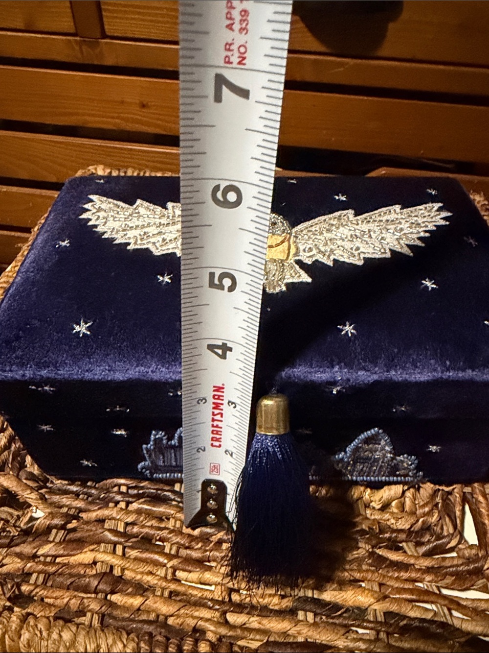 Pottery Barn Teen Harry Potter Hedwig Beaded Velvet Jewelry Box - Picture 9 of 10